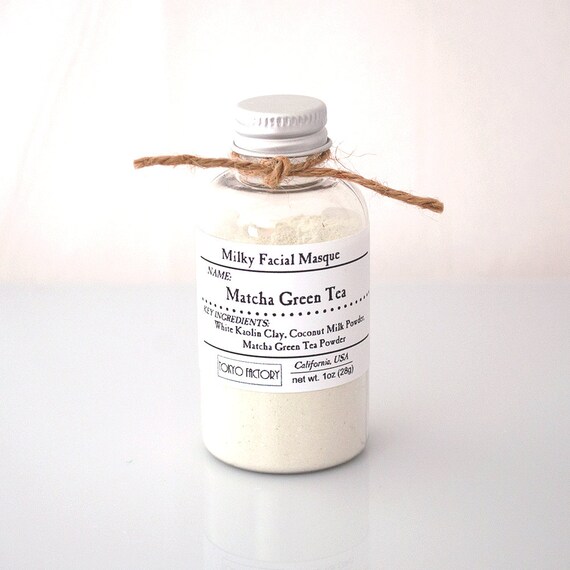 Milky Facial Masque - Matcha Green Tea - Face Mask - Vegan Face Care - Natural Clay