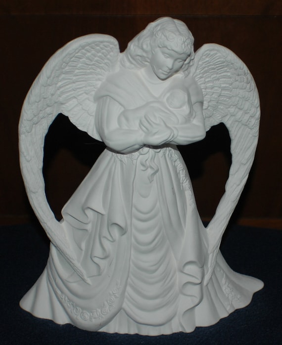 Ready to Paint Angel with Baby Statue