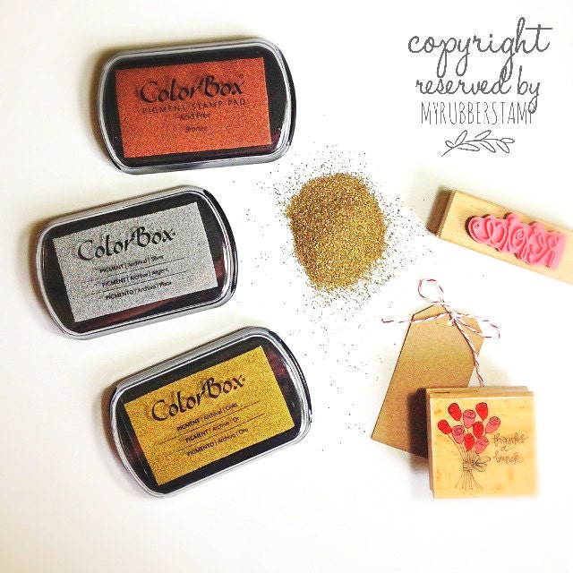 GOLD Stamp Pad Gold Ink Pad ColorBox Full Size by myrubberstamp