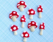 Toadstool Edible Sugar Decorations for Cupcake and Cake Decorating - Mushroom Cupcake Decorations (12) Il_170x135