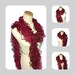 Ruffle Scarf, Red Scarf, Raspbery Wine Scarf, Knit Scarf, Sale, Last One