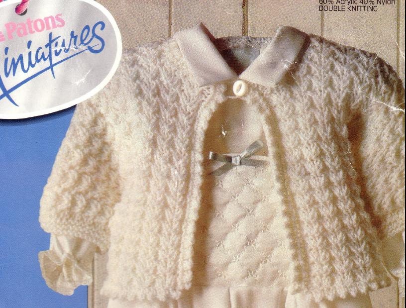 Baby Knitting PATTERN Matinee Jacket/Sweater in DK 16 20