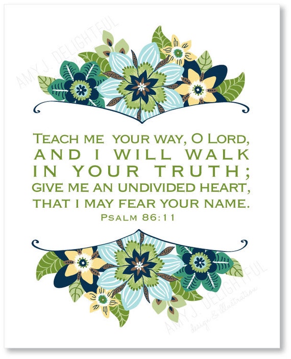 TEACH Me YOUR WAY O Lord Scripture Print Blues And Greens   Il 570xN.525033275 Hzv3 