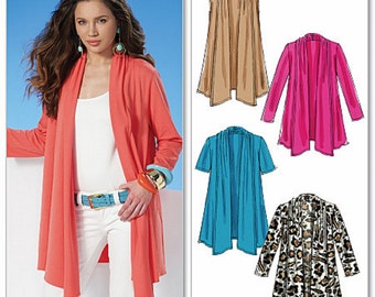 Misses' Cardigan Pattern, One Hour Sewing Pattern, Very Easy Cardigan Pattern, McCall's Sewing Pattern 6084