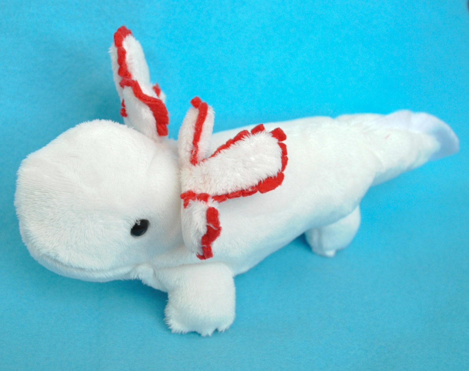 yellow axolotl plush