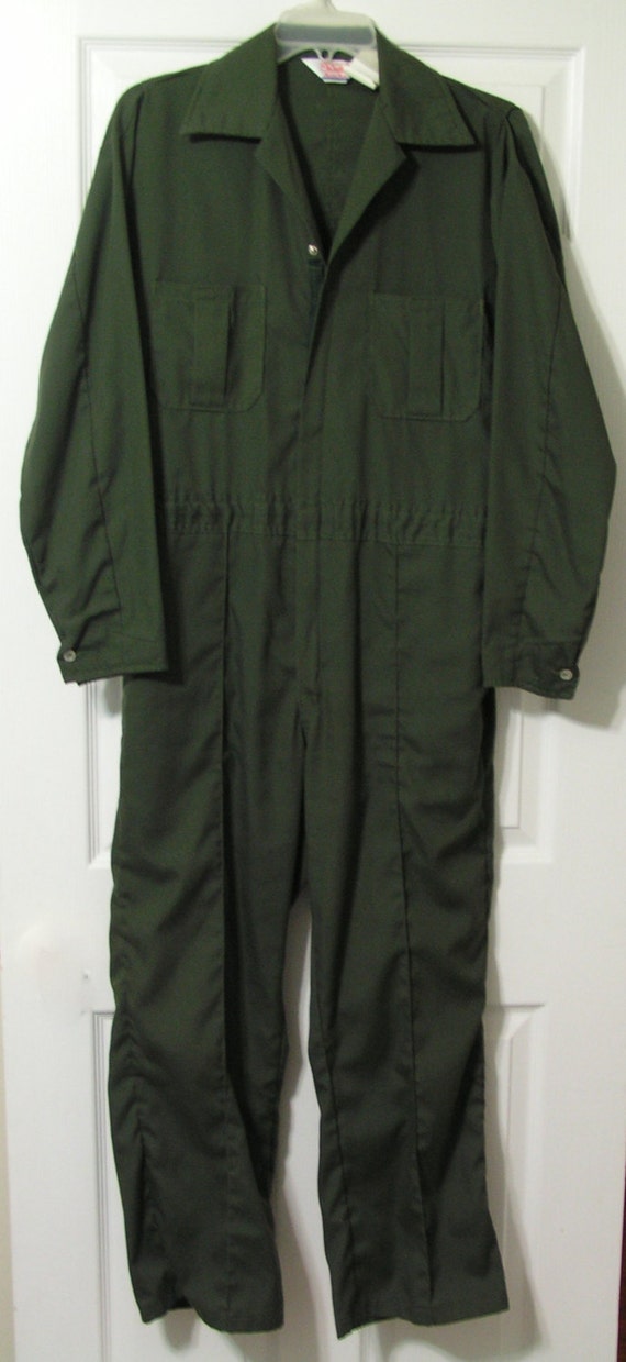 army green jumpsuit womens medium or mens small overalls