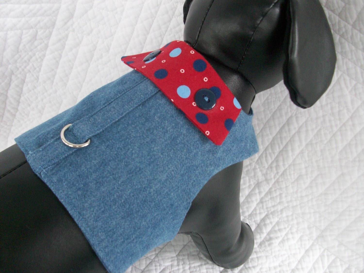 Denim Boys Dog Harness Vest Custom Made by graciespawprints