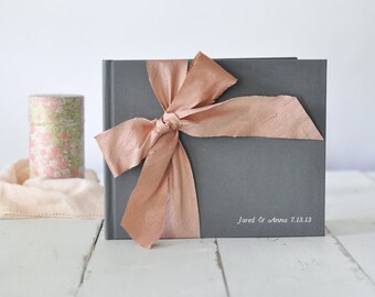 Wedding Scrapbook Album or Photo Album - Silk Dupioni Bow by Claire Magnolia