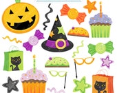 Halloween Party Favors Cute Digital Clipart - Commercial Use Ok - Halloween Graphics, Halloween Clipart, Digital Art Il_170x135