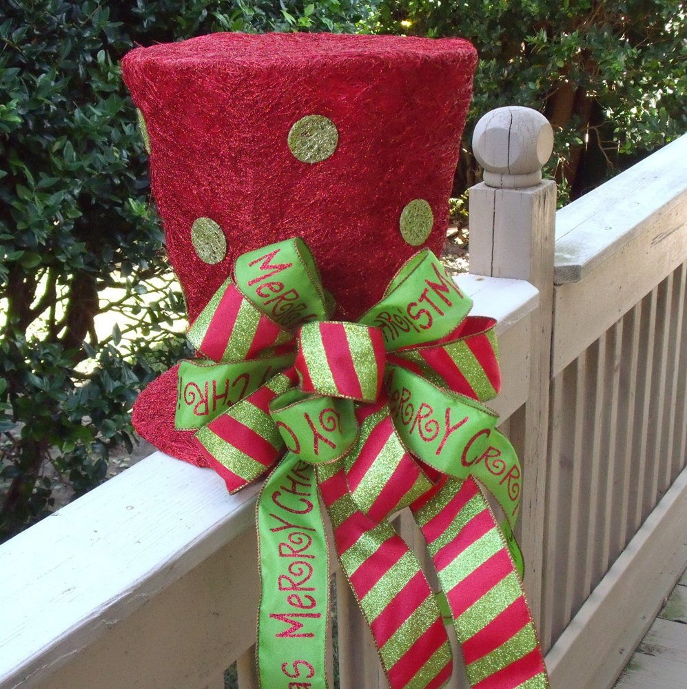 Christmas Tree Topper Tree Topper Top Hat Tree by LuxeWreaths