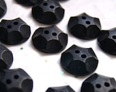 20 Coal Black Rock Look Buttons, Craft Buttons, Sewing Buttons, Grab Bag, Jewelry (Y 1)