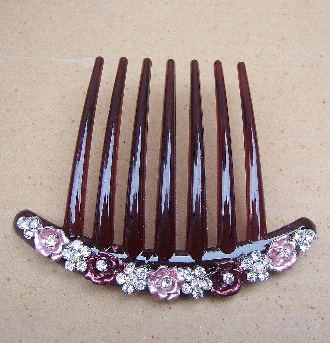 French twist hair comb vintage French by ElrondsEmporium on Etsy