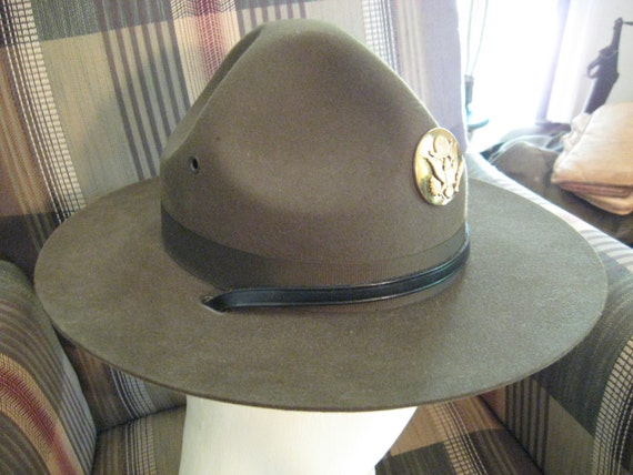 Drill Sergeant Hat Wool Felt Army 1968 Military Campaign 6