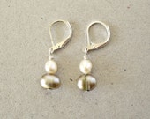 Bronze Freshwater Pearl Earrings - gift for women, gift for woman, christmas gift, pearl jewelry, pearl earrings, 925 silver jewelry, gifts