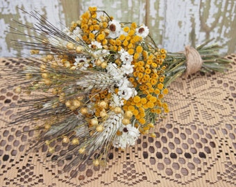 Hippie CHIC WEDDING Bouquet - Dried Flowers are Perfect for Rustic Weddings