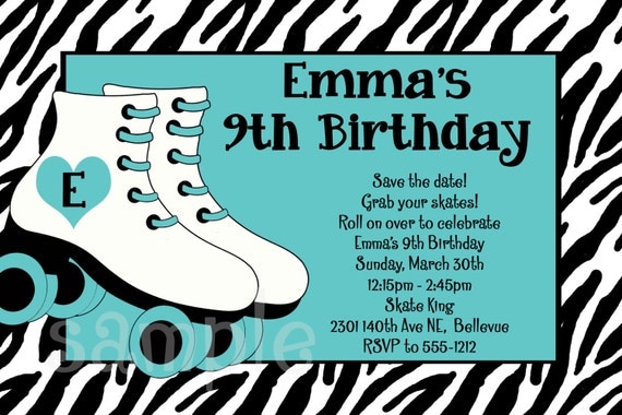 Roller Skate Invitations Template 8