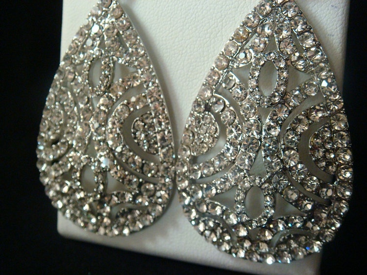 Wedding Rhinestone Dangle Ear PLUGS / 514mm / by misunbridal