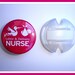 Stethoscope tag - id - Labor & Delivery Nurse - Dark Pink or Blue - cute stork and baby - nurse