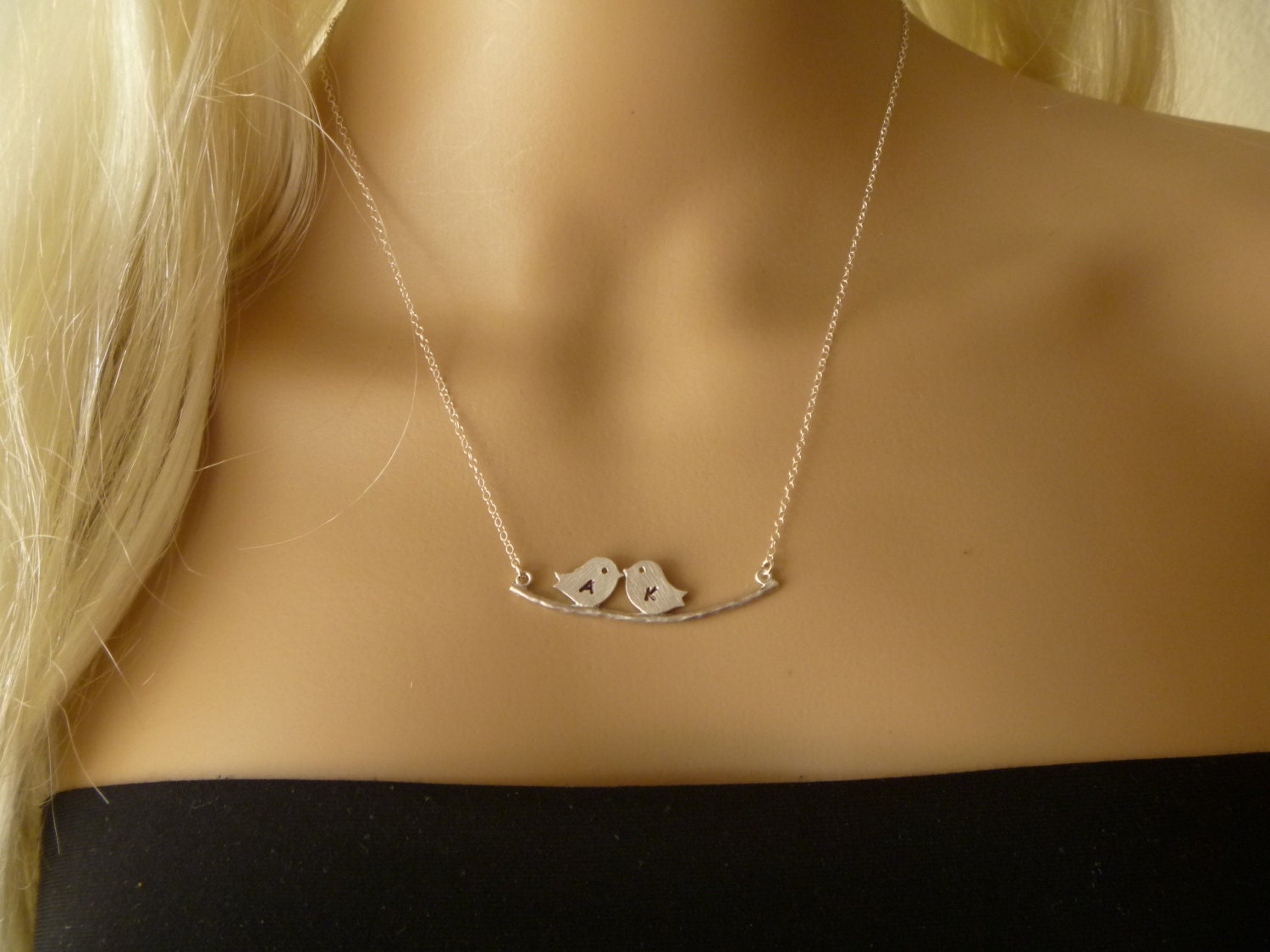 Love Birds Necklace Family of Birds Necklace Parent and Baby