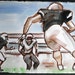 Football: Trouble Ahead, watercolor on Rives BFK 14"x11" by Kenney Mencher