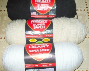 4 Red Heart - Super Saver Yarn - 6 Ozs. Except For 1 - See Description - Plus Extra - Price Is For All