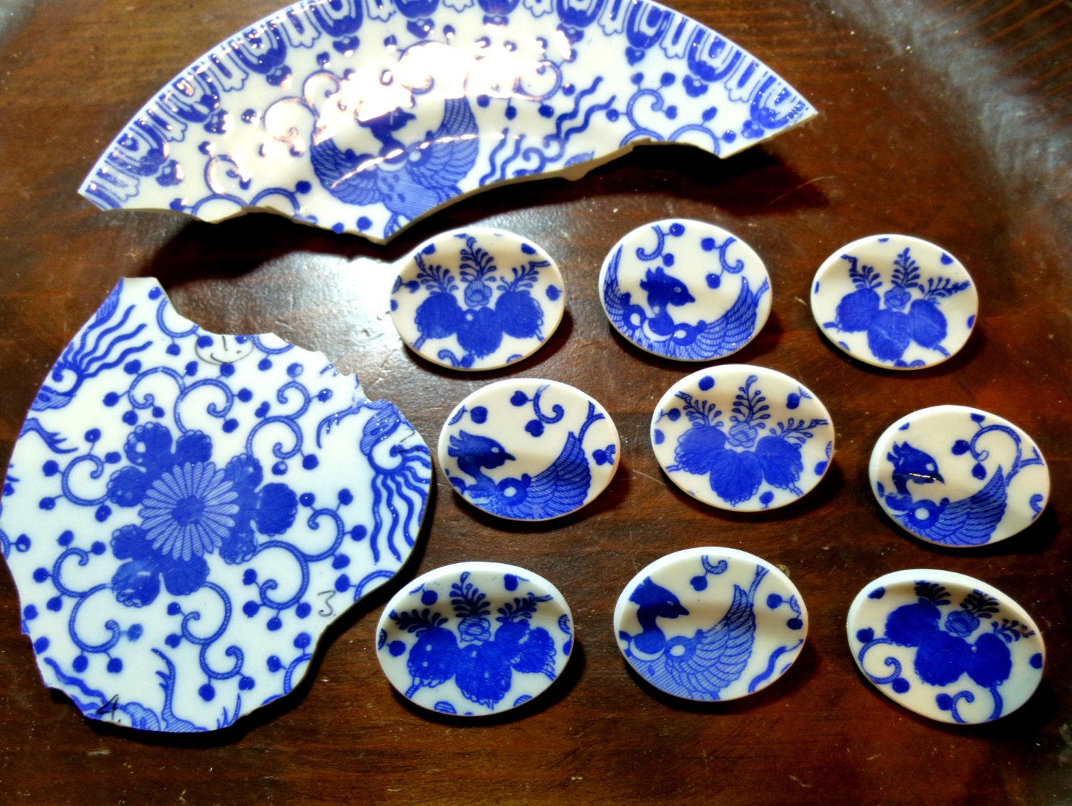 CUSTOM MADE Recycled Broken HEIRLOOM China by RedPineJewelryDesign