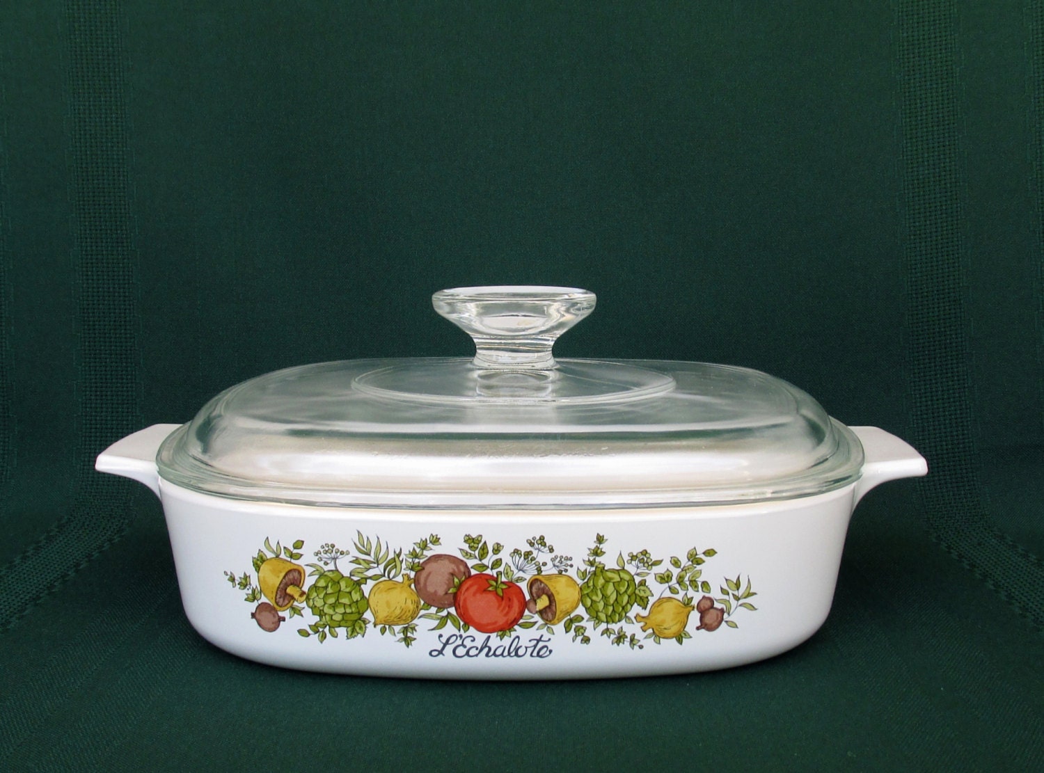 Vintage Corning Ware Spice of Life Casserole Dish with Pyrex