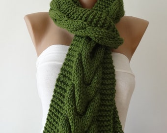 Hand Knitted Scarf with Buttons Cowl Oversized by ANINAhandmade