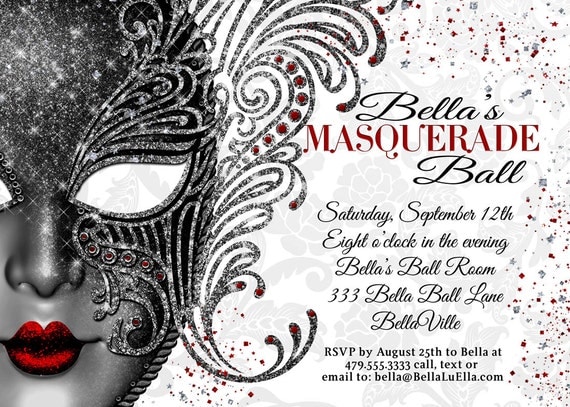 Masquerade Invitations Blank 10