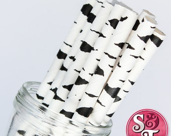 Birch Zebra Stripe Black Party Paper Straws - Cake Pop Sticks - Pixie Sticks - Qty 25