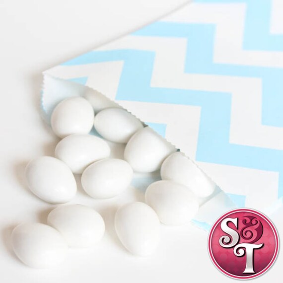 Chevron Light Blue Goodie Favor Treat Bags - Qty 12 Il_570xn