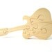 Wood Guitar Puzzle Poplar Hand Cut Scroll Saw