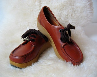 Vintage Famolare Get There 6 35 Italy Brown Moccasin