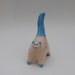 ceramic bluepoint siamese cat, miniature sculpture
