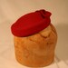 The Bellini, a reclaimed red wool pillbox hat