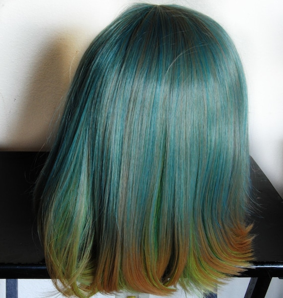 Pastel wig blue wig pastel blue wig scene wig cosplay wig