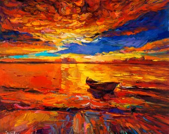 Oil Painting, Landscape Painting, Canvas Art, Framed Art, Seascape Painting, Abstract Art, Wall Art, Large Art, Canvas Painting