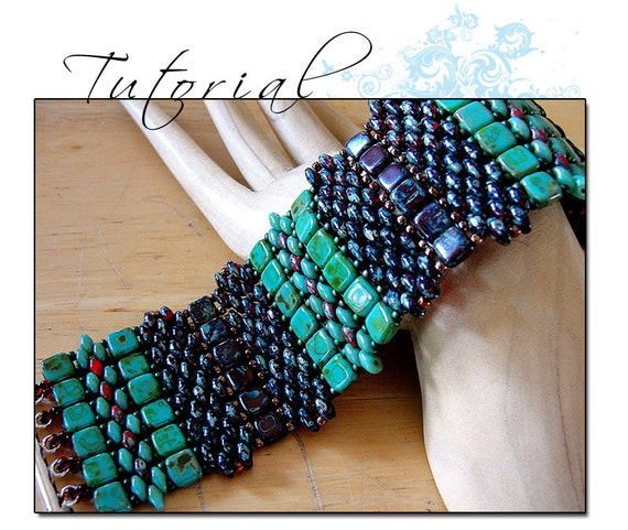 TUTORIAL Super Duo Blanket Bracelet by tattooedraven on Etsy