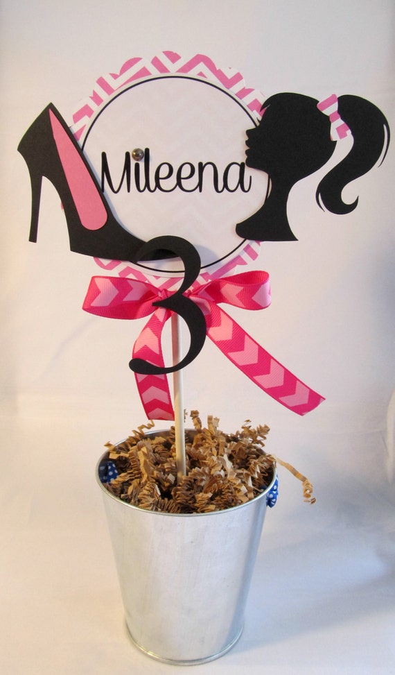 Centerpiece Vintage Barbie Theme Centerpiece by weloveaparty