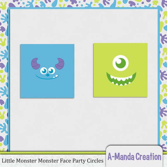 Little Monster Monster Face Party Circles Il_570xn