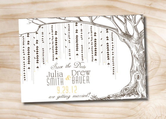 WILLOW TREE Wedding Save the Date Postcard - You Print Il_570xn