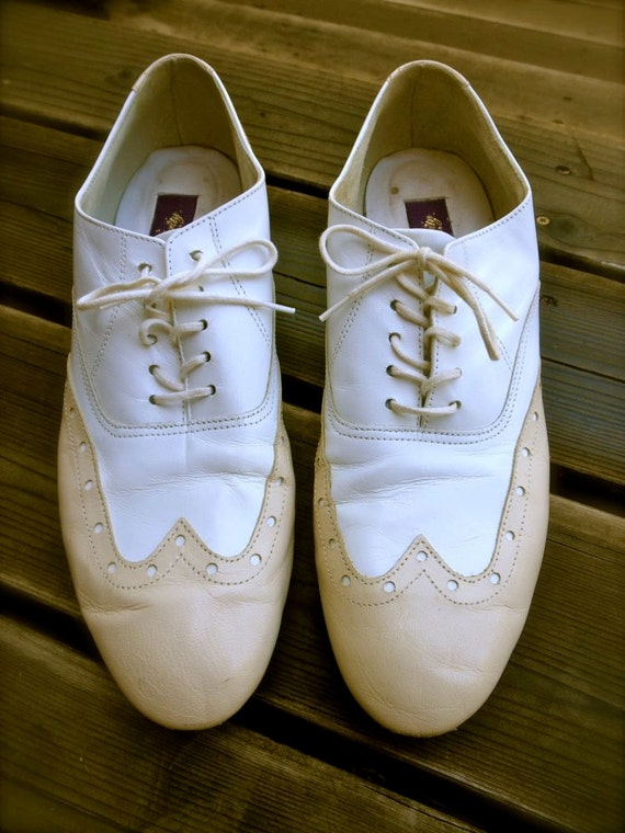 Mens Leather Wing Tip Swing Dance Shoes // by by JackpotJen