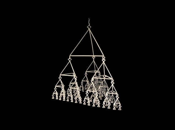 Ternary Tree Mobile (Level 5) - 3D Printed Art Sculpture