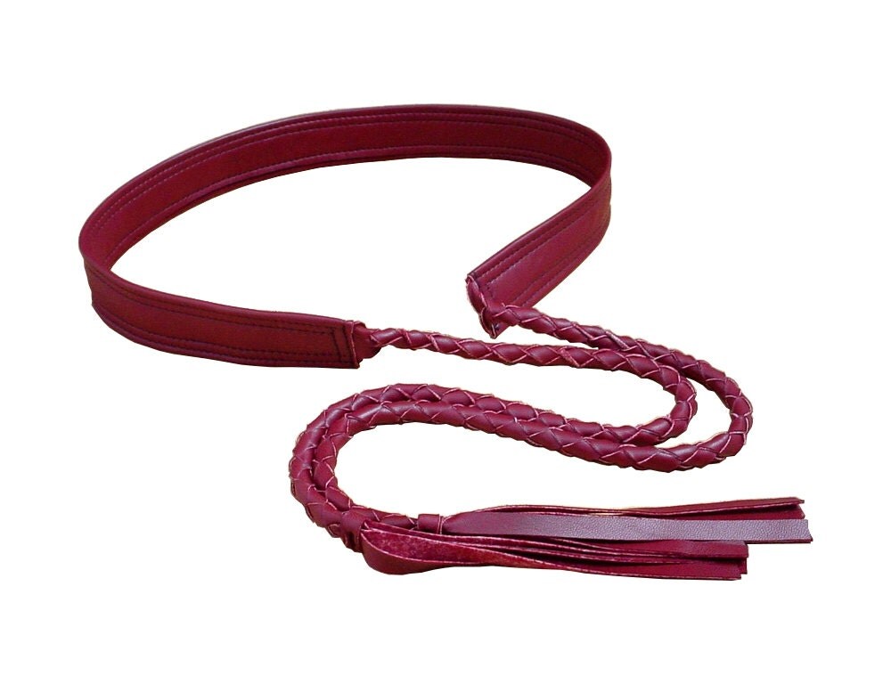 braided leather tie belt