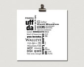 Minnesota Phrases Typography Poster