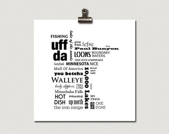 Minnesota Phrases Typography Poster