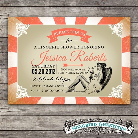 Lingerie shower invitation & coordinating tags Il_570xn