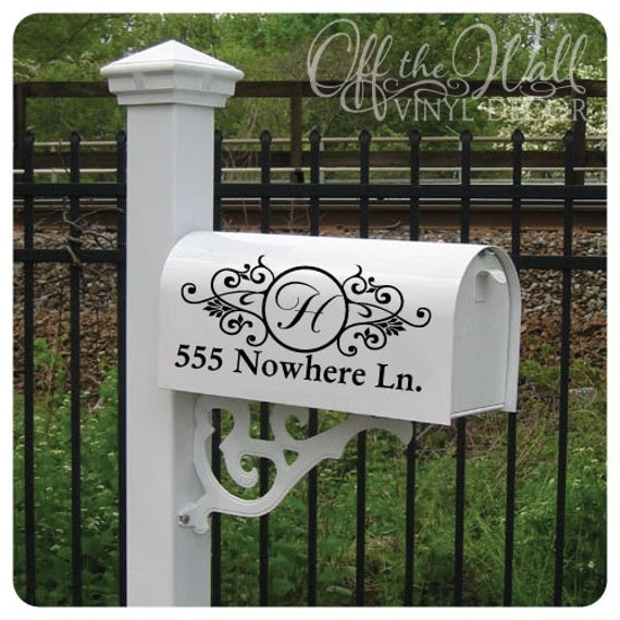 Vinyl Mailbox Lettering Decoration Decal by OffTheWallVinylDecor