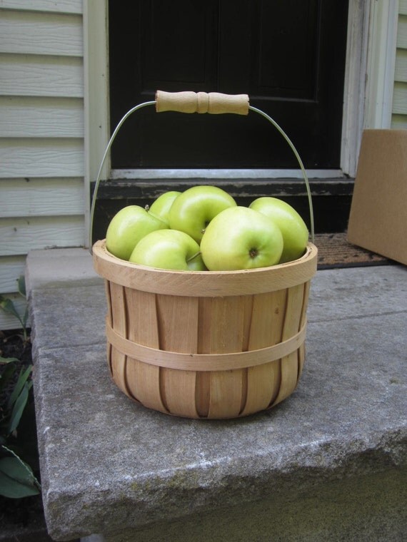 Bushel Basket Vintage Fall harvest orchard wood by WestofChelsea