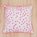 Neon Pink Spot Canvas Cushion